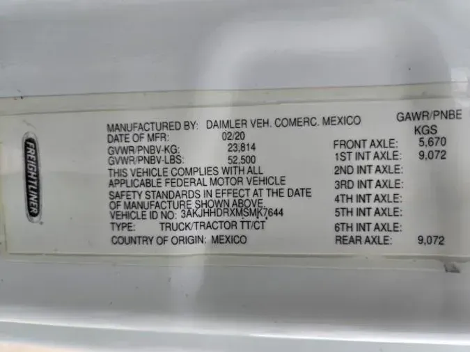 2021 Freightliner Cascadia