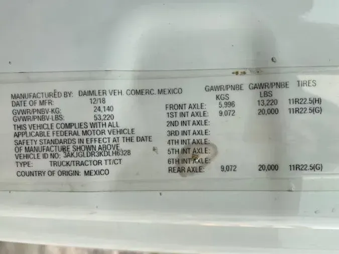 2019 Freightliner Cascadia