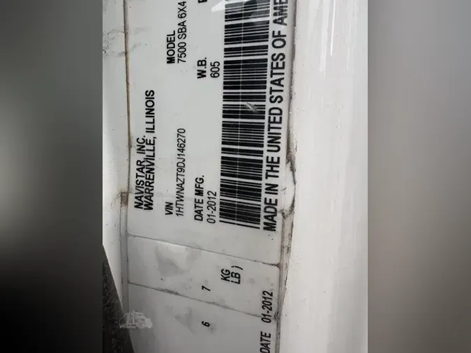 2013 INTERNATIONAL WORKSTAR 7500