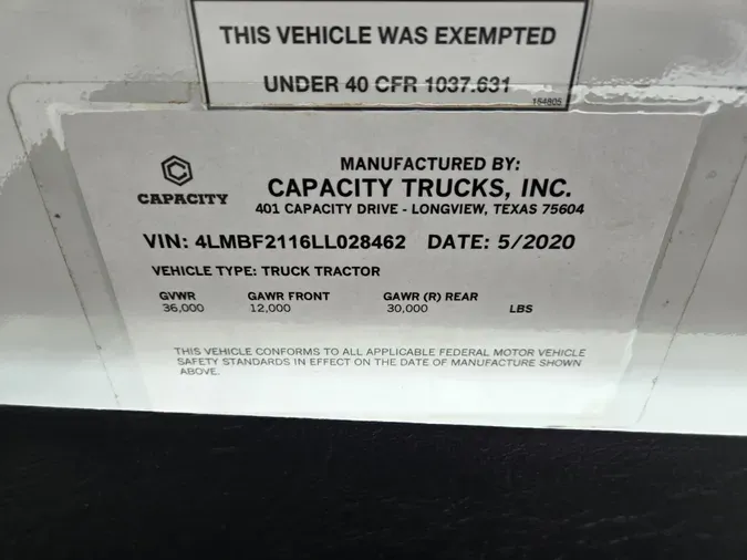 2020 Capacity TJ5000