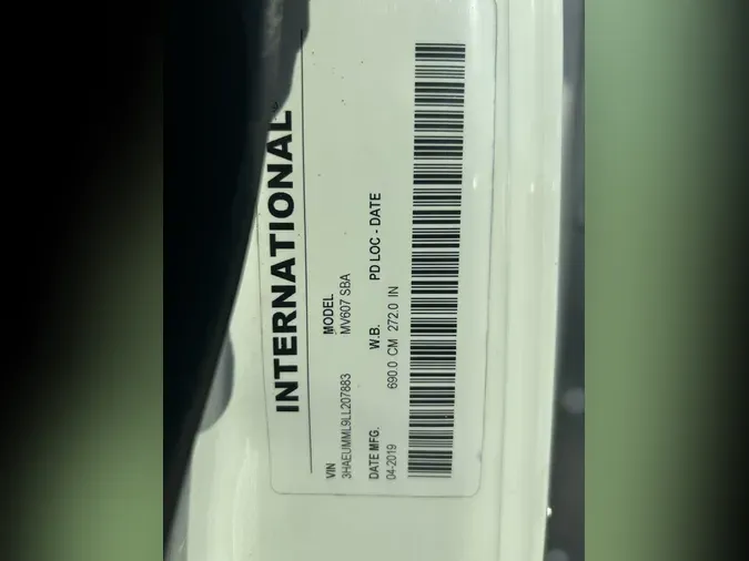 2020 International MV607