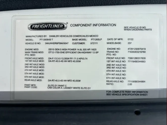 2023 Freightliner Cascadia 126