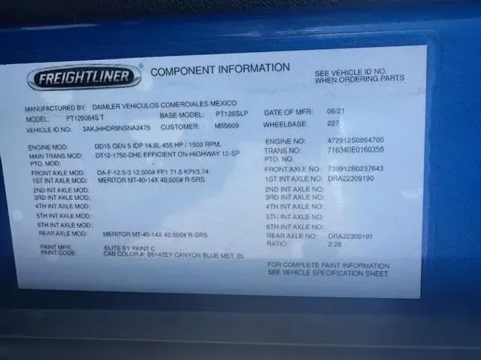 2022 Freightliner Cascadia