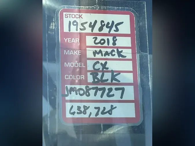 2018 Mack CX-Series
