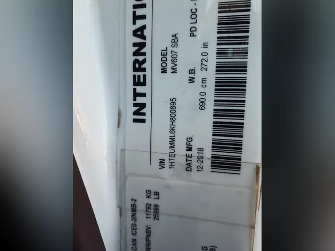 2019 NAVISTAR INTERNATIONAL MV607 (4X2)