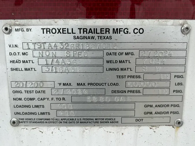 2024 TROXELL 140BBL