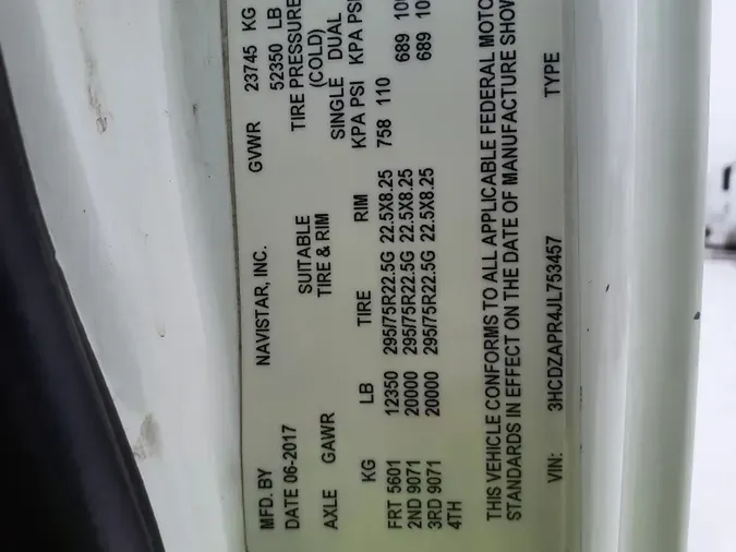 2018 NAVISTAR INTERNATIONAL LT625 DAYCAB T/A0a133eaabd4ac72feba967fc0344c447