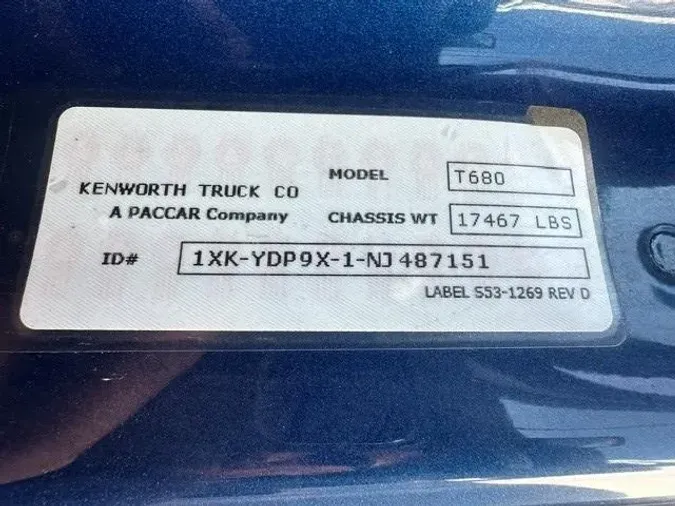 2022 Kenworth T6800aeef0f998aede4f3bef2ad15bf65685