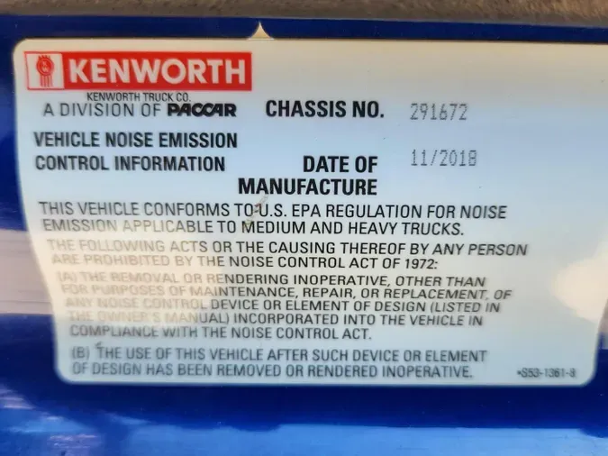 2019 Kenworth T680