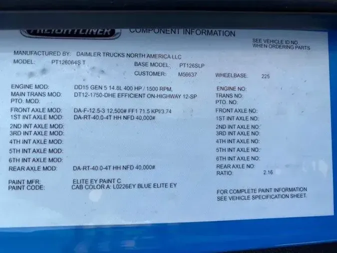 2022 Freightliner Cascadia
