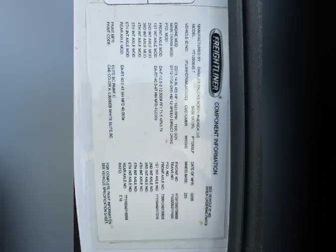 2021 FREIGHTLINER Cascadia 126