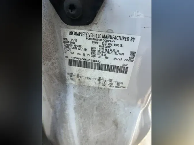 2013 FORD F350 SD XL