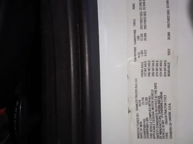 2020 FREIGHTLINER/MERCEDES NEW CASCADIA PX12664