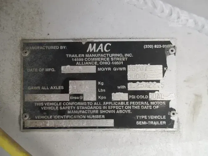 2006 MAC TRAILER MFG 