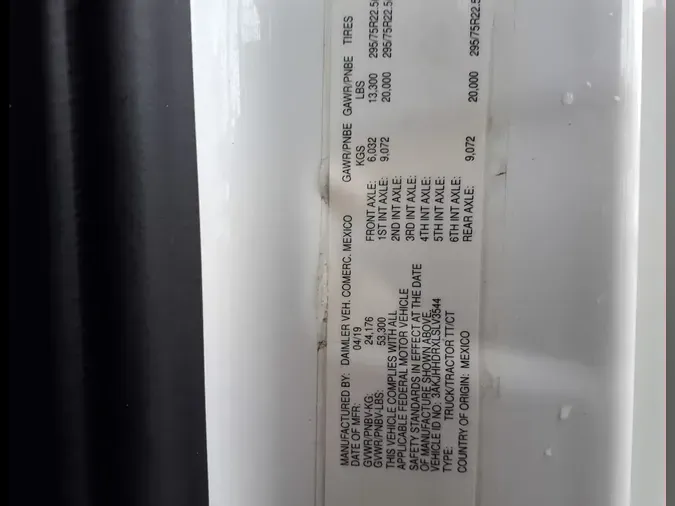 2020 FREIGHTLINER/MERCEDES NEW CASCADIA PX12664