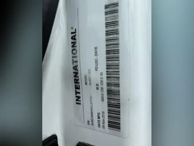 2019 International MV607