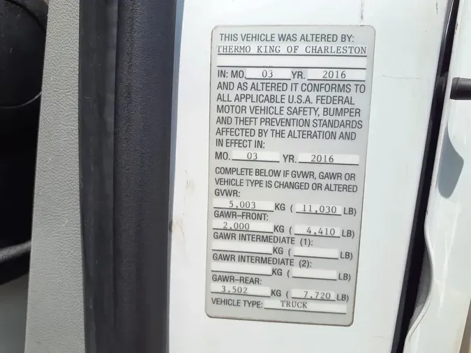 2016 MERCEDES-BENZ SPRINTER 3500