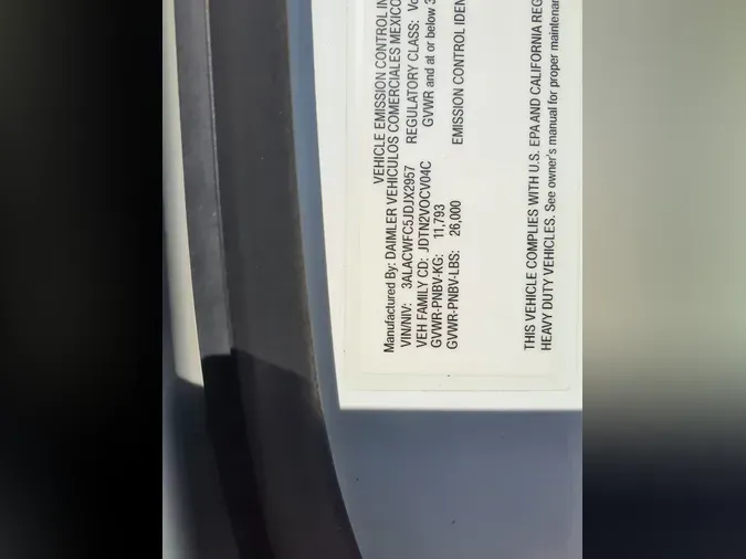 2018 FREIGHTLINER/MERCEDES M2 106