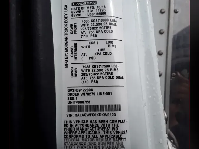 2019 FREIGHTLINER/MERCEDES M2 106