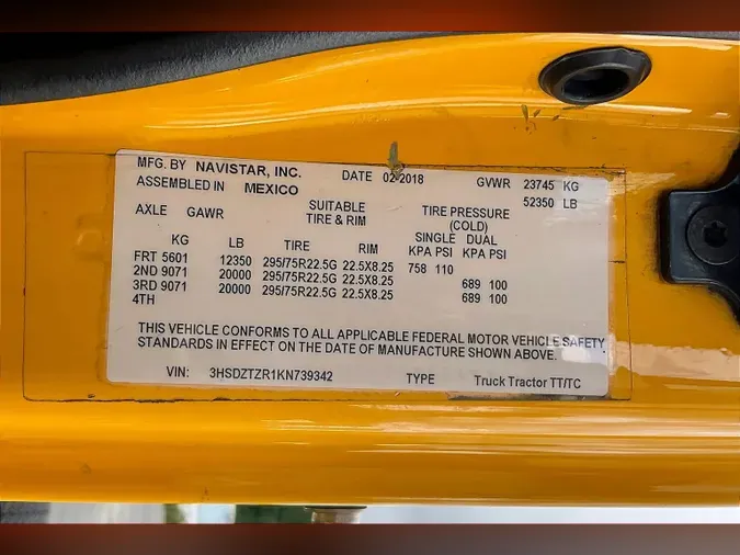 2019 INT LT625 6x4