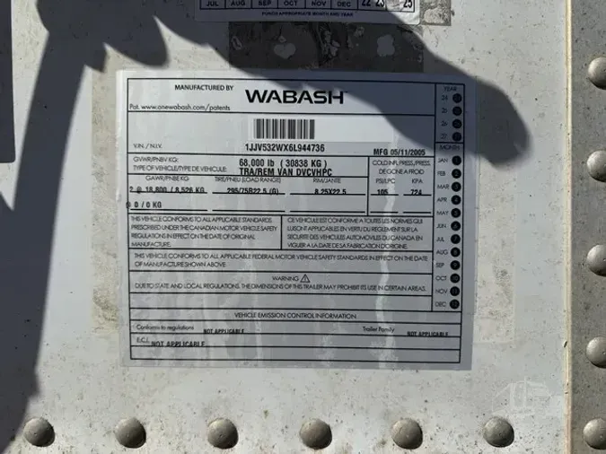 2006 WABASH 151ccd0808c78e04a1b465a22315d946