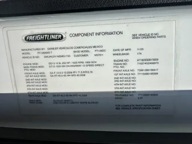 2021 Freightliner Cascadia15882dd57c008b4d71a43cf483768166