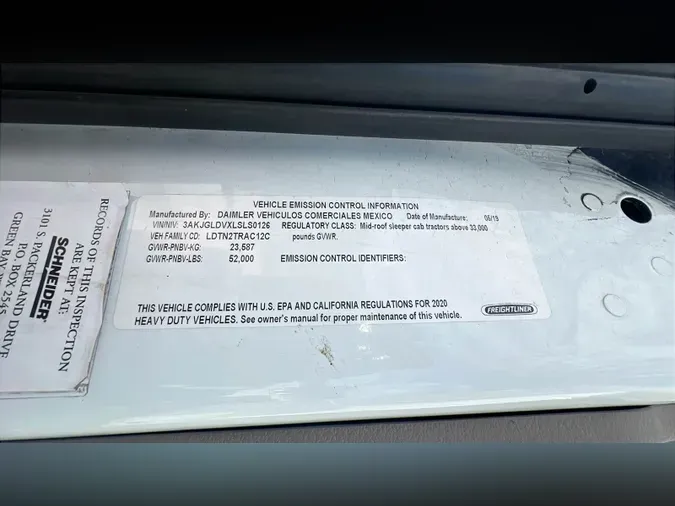 2020 Freightliner Cascadia