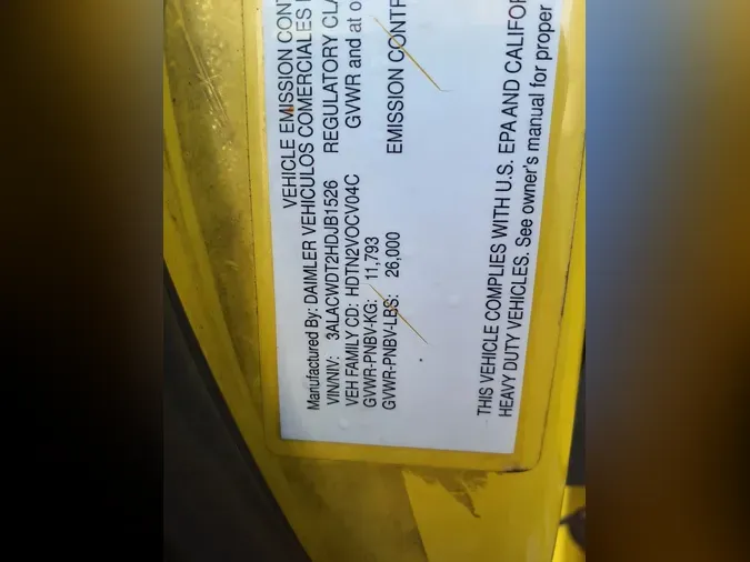 2017 FREIGHTLINER/MERCEDES M2 106