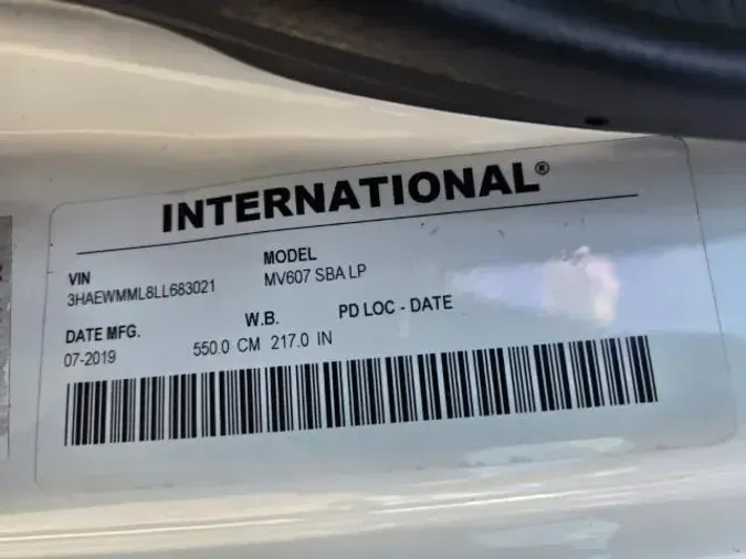 2020 International MV607