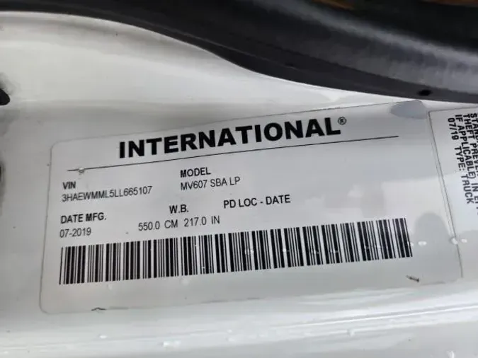 2020 International MV607