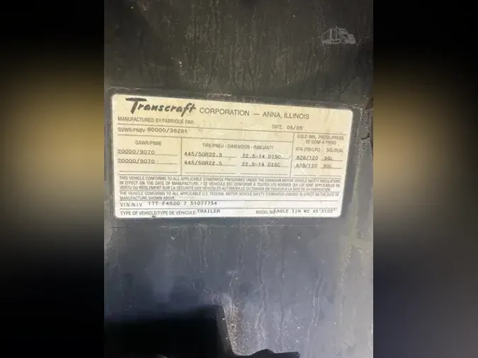 2005 TRANSCRAFT 18f7a7858b2b4ad563780cf2f189945d