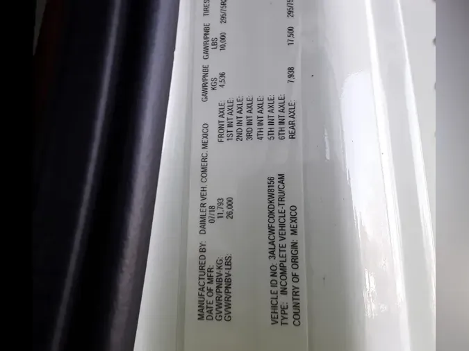 2019 FREIGHTLINER/MERCEDES M2 106