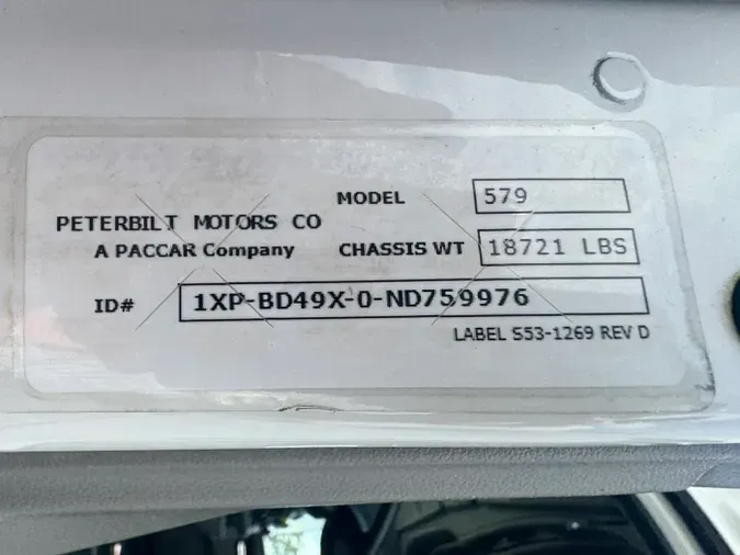 2022 Peterbilt 579