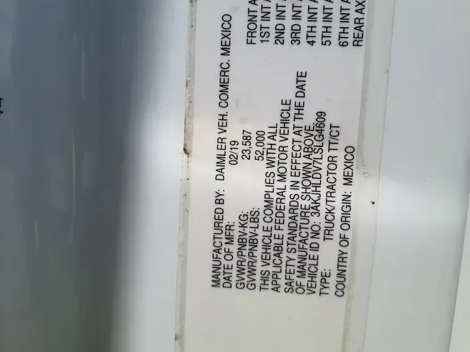 2020 FREIGHTLINER/MERCEDES NEW CASCADIA PX1266419f5a0708bfb9238b11b5b674ba4fa8d
