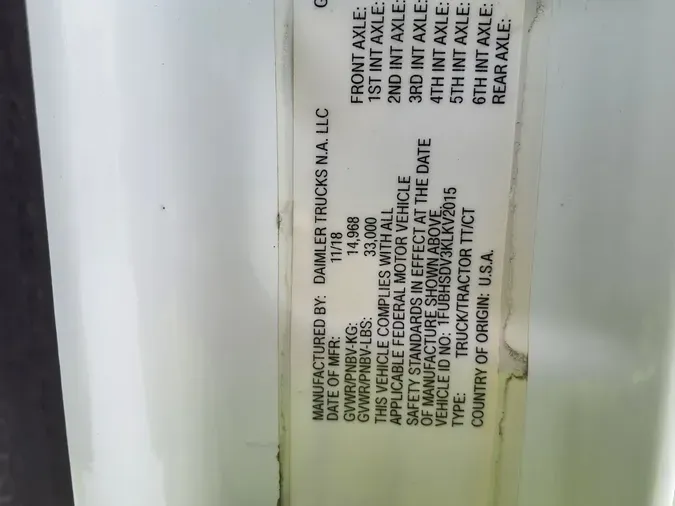 2019 FREIGHTLINER/MERCEDES NEW CASCADIA 116