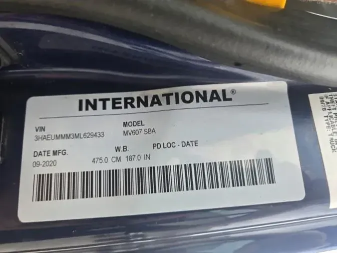 2021 International MV607