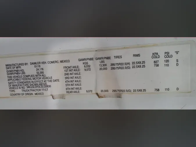 2020 FREIGHTLINER/MERCEDES CASCADIA 1251c0f0e12c8737e07a5a60f5939703adc