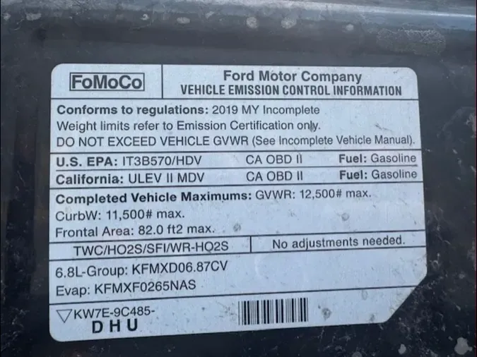 2019 FORD E350