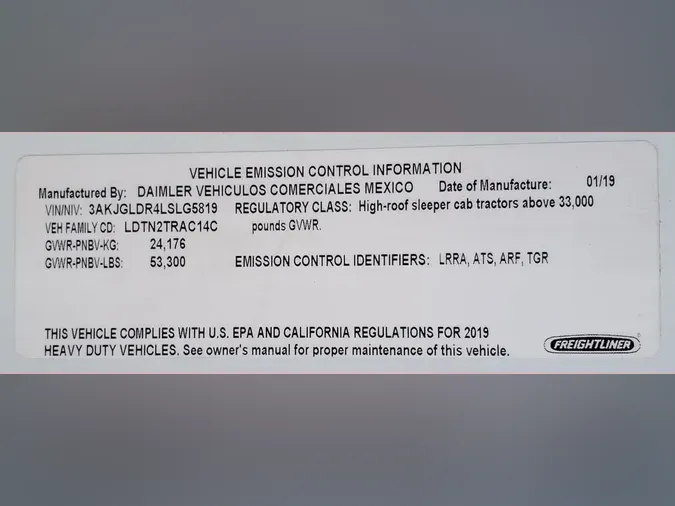 2020 FREIGHTLINER/MERCEDES CASCADIA 1251e1dfa9e3ed5f0f74ce252416e732ce1