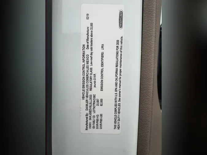 2020 FREIGHTLINER/MERCEDES CASCADIA 1251e67542fe0e5f854e0eb4bf9797153d8