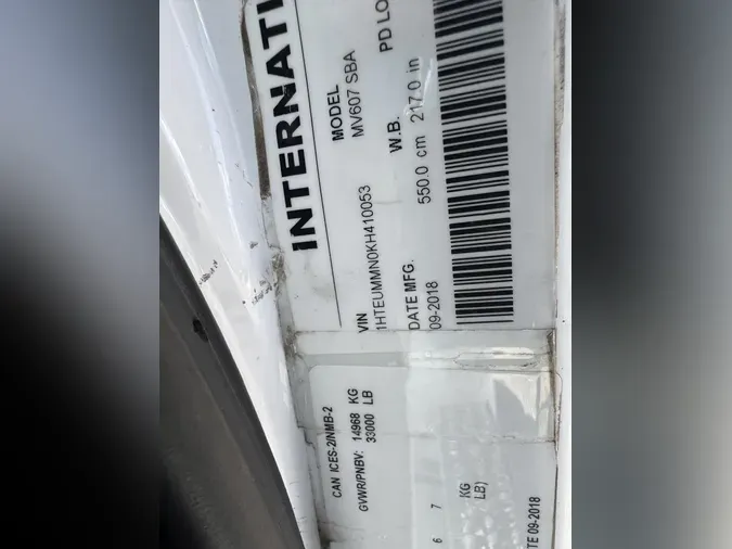 2019 International MV6072062e83e84fa263562a5a3797167fce5