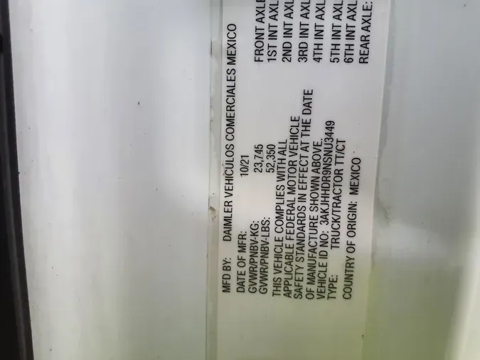 2022 FREIGHTLINER/MERCEDES NEW CASCADIA PX1266421ecec152b690cdd4d95306f77440fa9