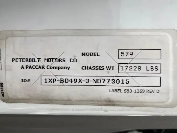 2022 Peterbilt 579