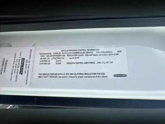 2021 Freightliner Cascadia 126