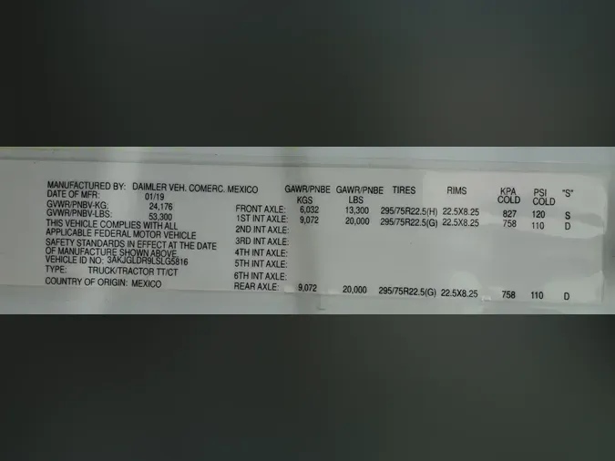 2020 FREIGHTLINER/MERCEDES CASCADIA 125257c05af3c240d27aeabbe1402ba449f