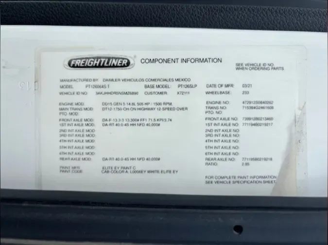 2022 Freightliner PT126SLP