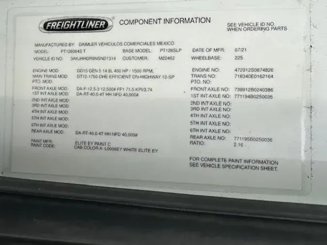 2022 Freightliner Cascadia
