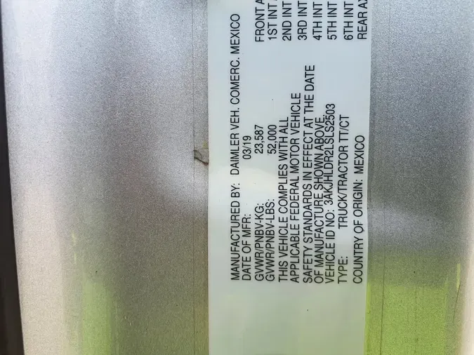 2020 FREIGHTLINER/MERCEDES NEW CASCADIA PX12664