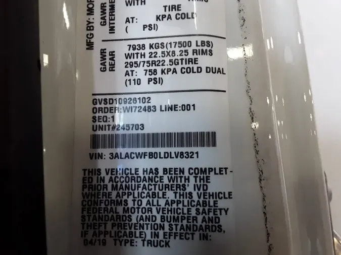 2020 FREIGHTLINER M2 106