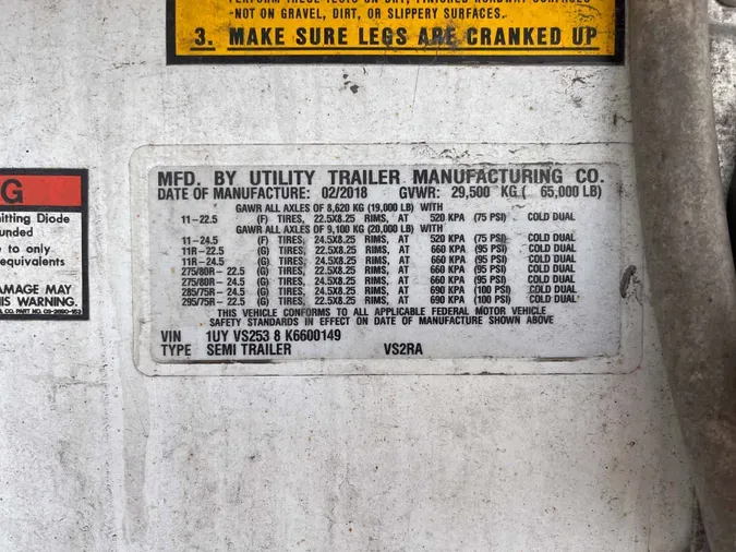 2019 UTILITY Reefer
